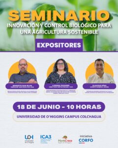 Avances en control biológico serán abordados en seminario nacional sobre horticultura sostenible